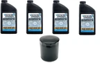 Drag Specialties 4QT Sae 20W-50 Oil & Black Filter 1999-2017 Harley Dyna Touring New. Price: $48.75.
