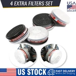 Replaceable Cartridges Set Dual Respirator Filters Full Face Masks 80MM New. Price: $14.99.